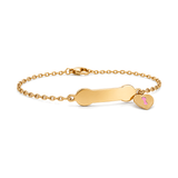 18K Gold Kids Chain Bracelet with Pure Heart Design