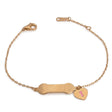 18K Gold Kids Chain Bracelet    with Pure Heart Design