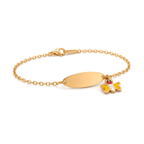 18K Gold Kids Chain Bracelet Bee Design