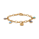 18K Chain Bracelet with Oval Links Design