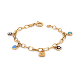 18K Chain Bracelet with Oval Links Design
