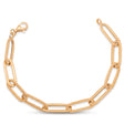 18K Gold Bracelet Wide Chain