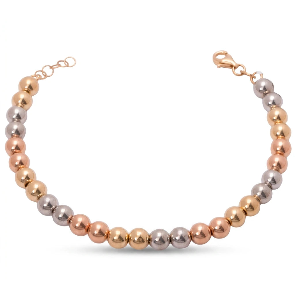 18K Gold Bracelet Pomegranate Beads