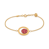 18K Chain Bracelet with Confidence Circular Design