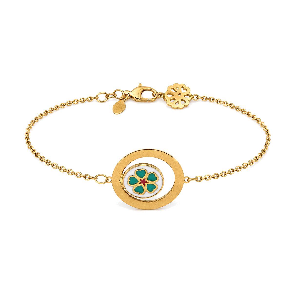 18K Chain Bracelet with Energy Design