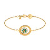 18K Chain Bracelet with Energy Design
