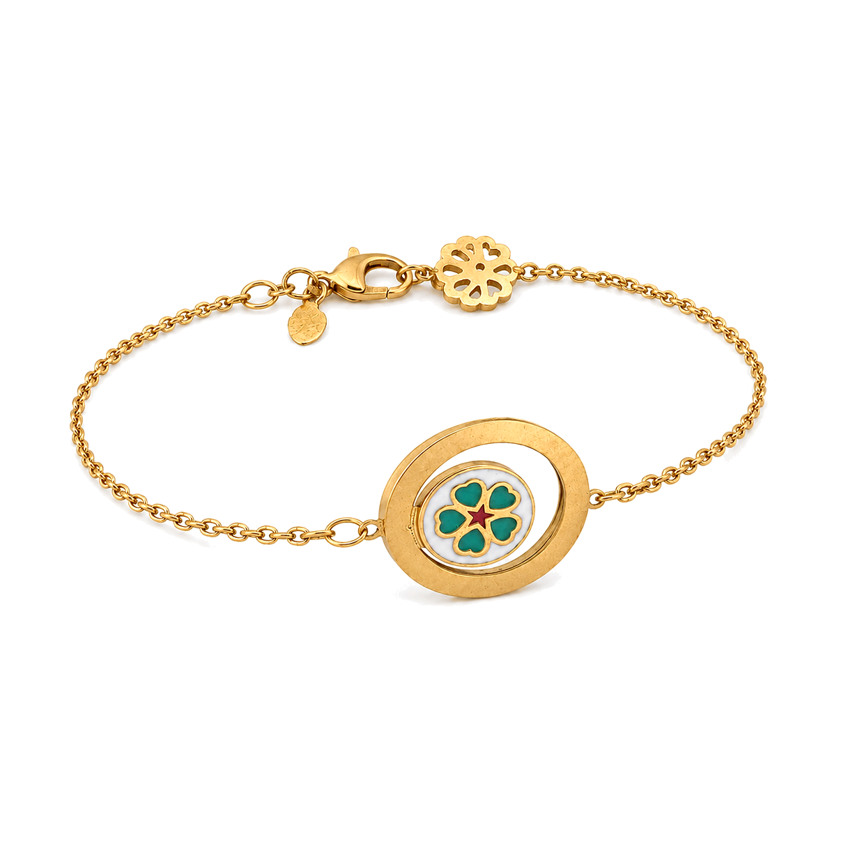 18K Chain Bracelet with Energy Design