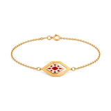 18K Chain Bracelet with Color Boldness Design