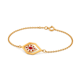 18K Chain Bracelet with Color Boldness Design