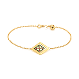 18K Chain Bracelet with Square Design