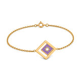 18K Chain Bracelet with Radiant Glow Design