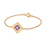 18K Chain Bracelet with Radiant Glow Design