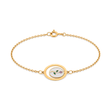 18K Chain Bracelet with Flower Joy Design