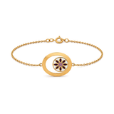 18K Chain Bracelet with Energy Colors Geometric Design