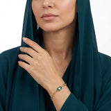 اسوارة ذهب عيار 18 أقراطات مفتوحة نجمة