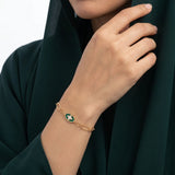 اسوارة ذهب عيار 18 أقراطات مفتوحة نجمة