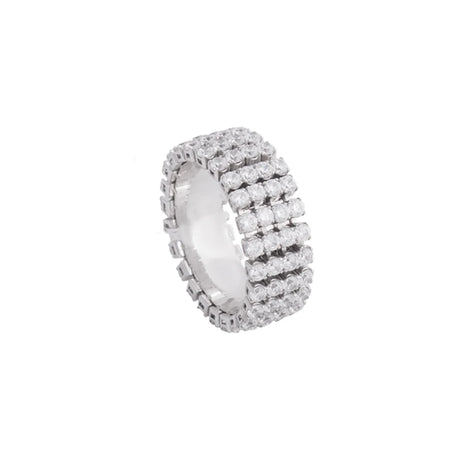 18K Gold Nita Ring with Shining Gemstones