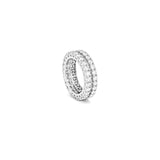 18K White Gold Ring with Yolande Shining Gemstones Design