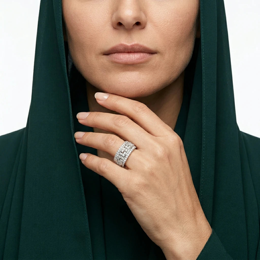 خاتم ذهب عيار 18 إلاينا