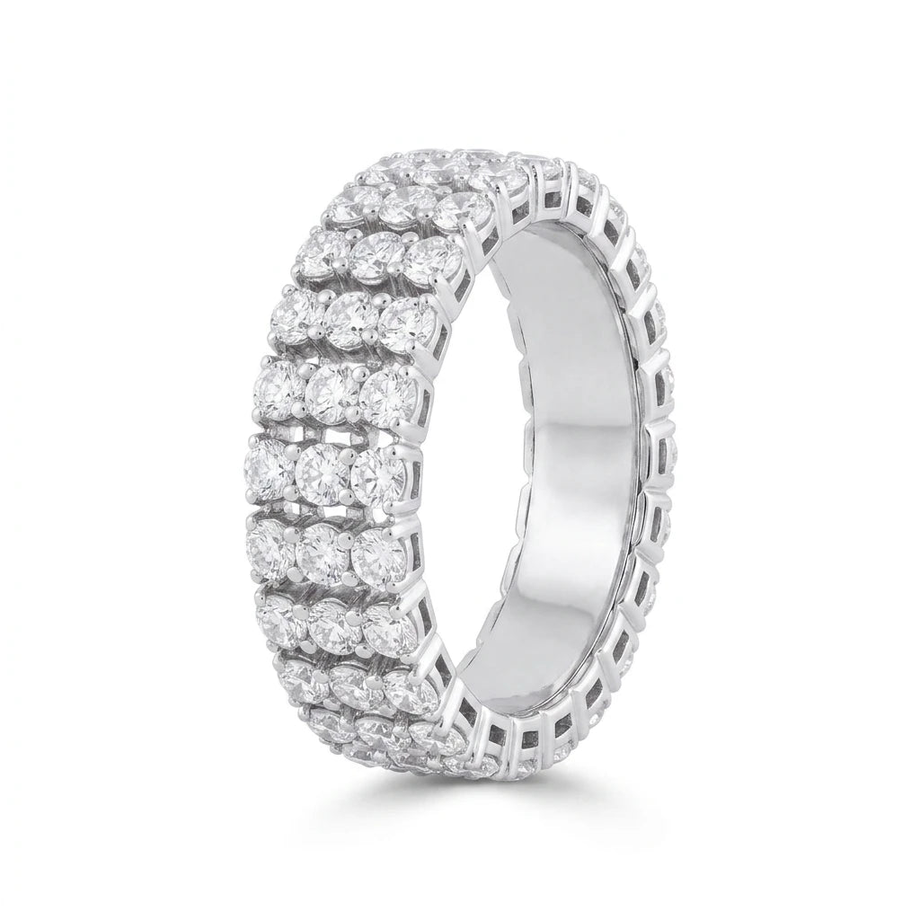18K Gold Ring Rosie with Sparkling White Stones