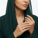 خاتم اوليفيا ذهب عيار 18 بفصوص