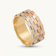 18K Gold Ring Bliss with Two Tone Design