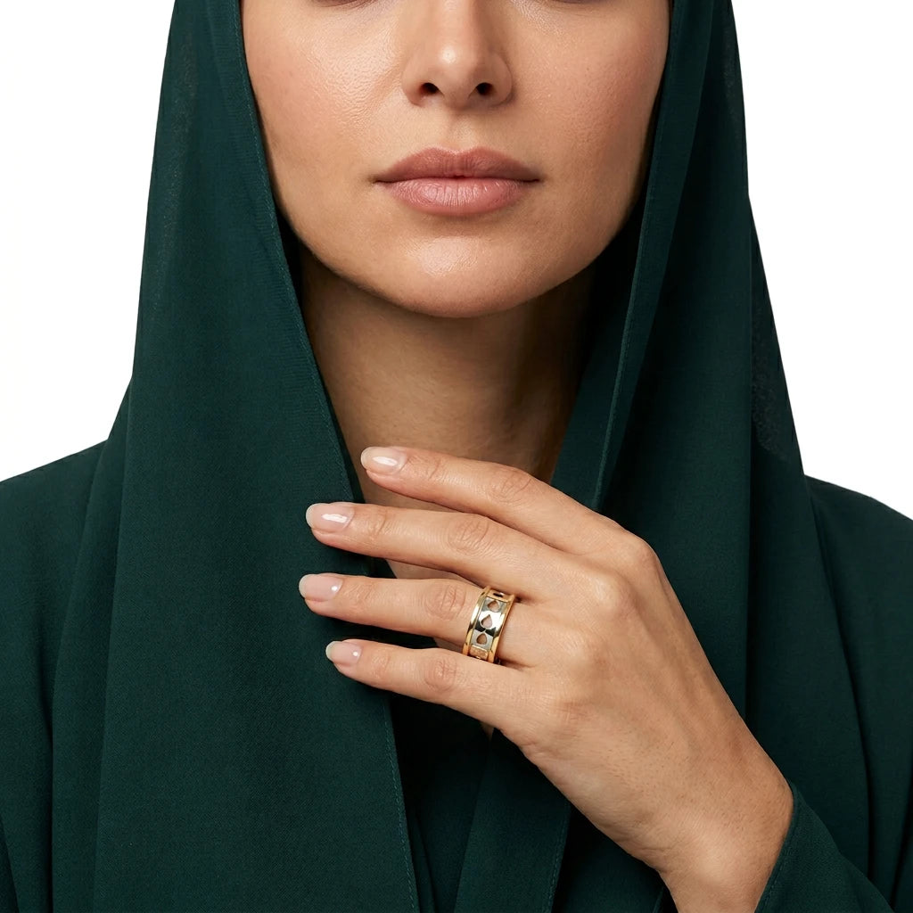 خاتم ذهب عيار 18 تشير