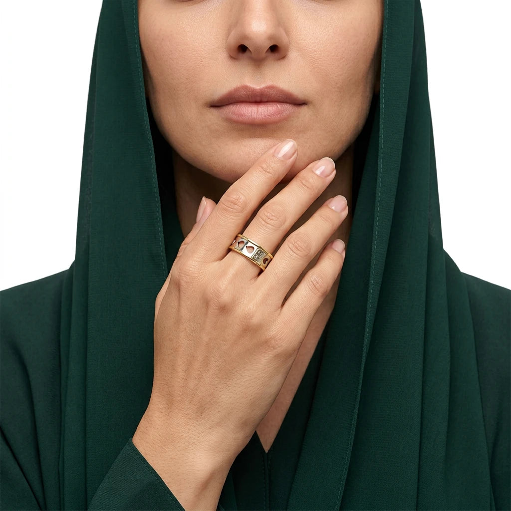 دبلة ذهب عيار 18 بنقش على شكل قطرات