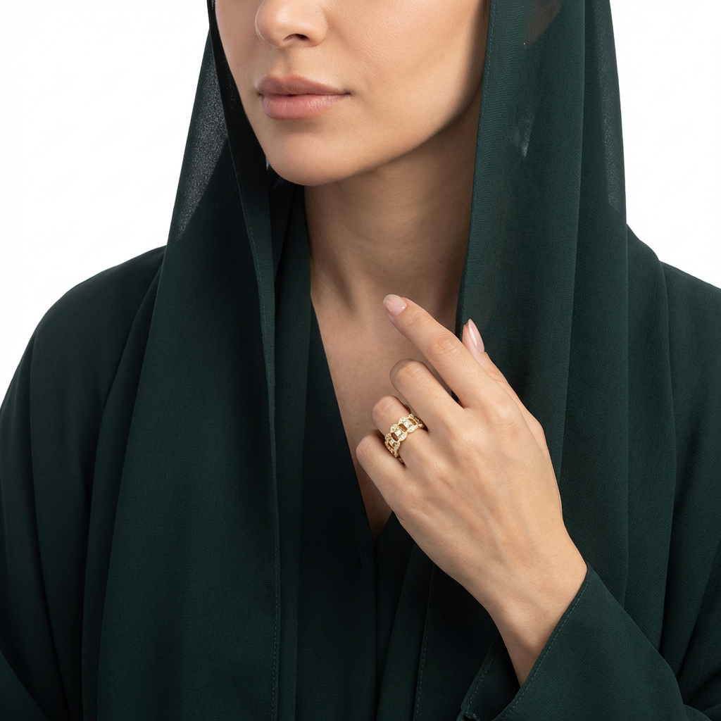 دبلة فكتوري ذهب عيار 18 بفصوص لامعة