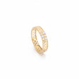 18K Gold Ouro Ring with Shining Gemstones