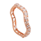 18K Gold Ring The Most Beautiful with Paved White Stones