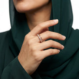 18K Gold Ring with Royal Crown Motif Design