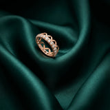 18K Gold Ring with Royal Crown Motif Design