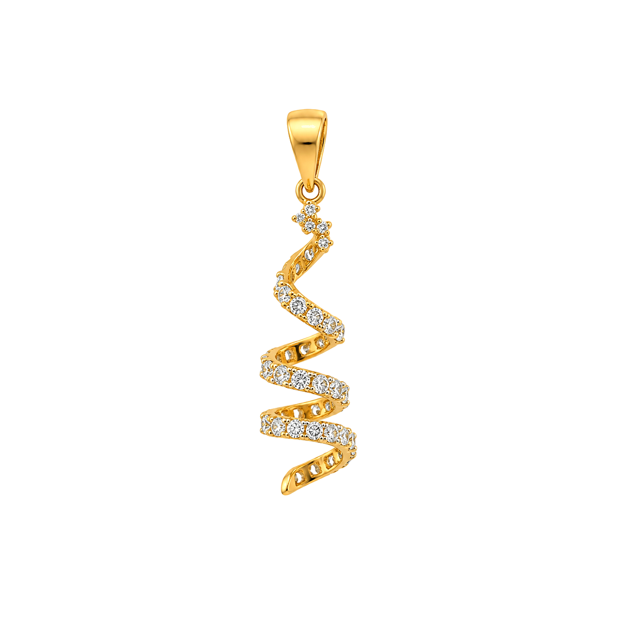 18K Gold Pendant with Spiral Design