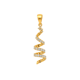18K Gold Pendant with Spiral Design