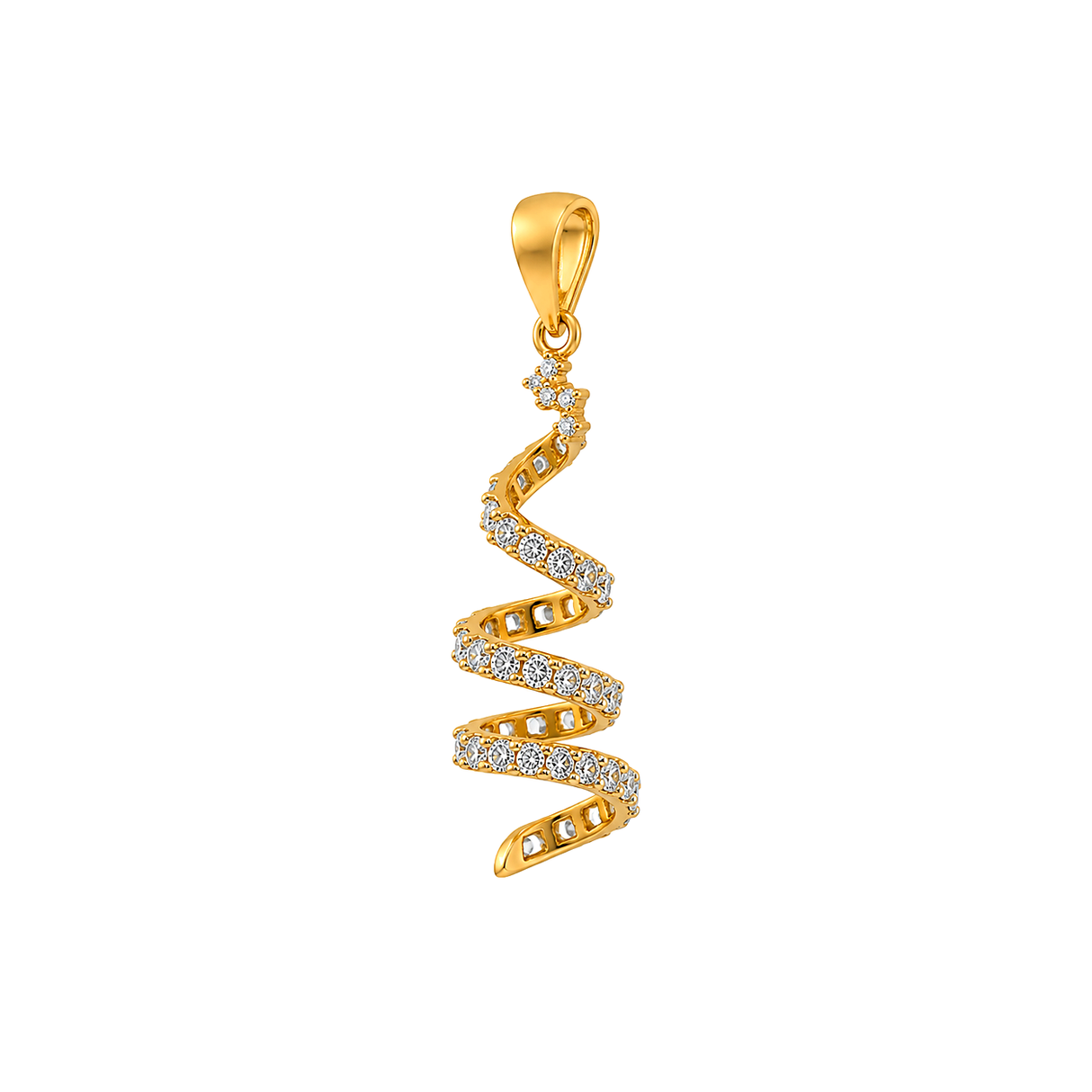 18K Gold Pendant with Spiral Design