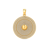 18K Gold Pendant with Circular Design