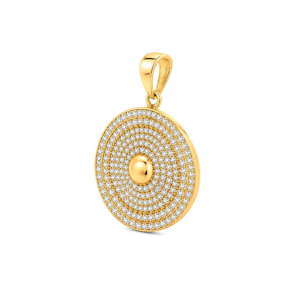 18K Gold Pendant with Circular Design
