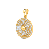 18K Gold Pendant with Circular Design
