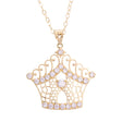 18K Gold Pendant with Crown Design