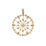 18K Gold Pendant with Sun Design