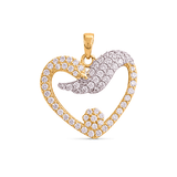 18K Gold Pendant with Heart