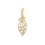 18K Gold Pendant with Leaf