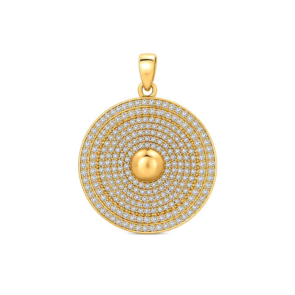 18K Gold Pendant Sun Design