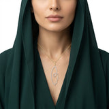 تعليقة ذهب عيار 18 فرع بفصوص
