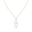 18K Gold Branch Pendant with Gemstones