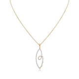 18K Gold Branch Pendant with Gemstones
