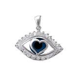 18K White Gold Pendant with Eye Design