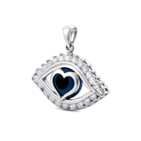 18K White Gold Pendant with Eye Design