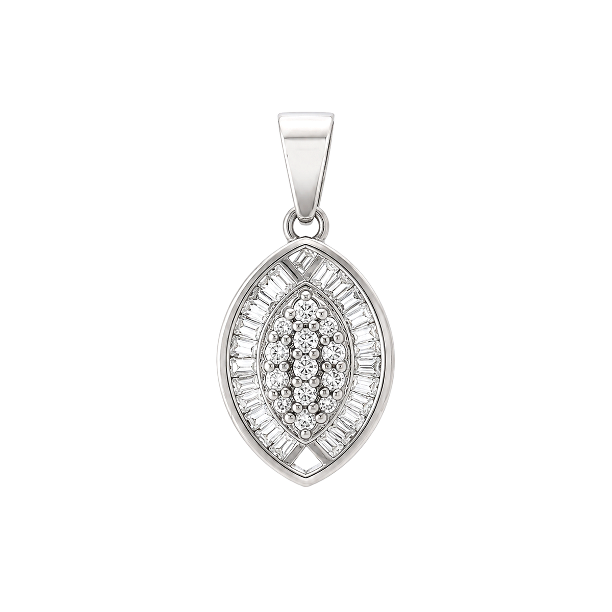 18K Gold Pendant with Oval Pendant